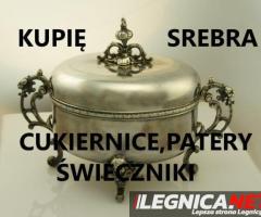 KUPIĘ SREBRNE CUKIERNICE,PATERY,ŚWIECZNIKI,BIŻUTERIĘ TELEFON 694972047 - 1